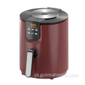 Mini-fritadeira para cozinha doméstica, panela única de 3.2L, cesto para fritadeira 2.6L, fritadeira digital com sistema de circulação rápida de ar